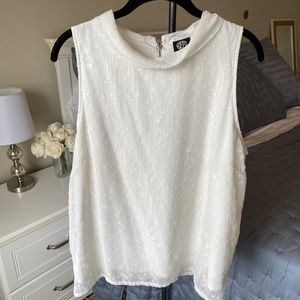 Bobeau Sleeveless White Top
